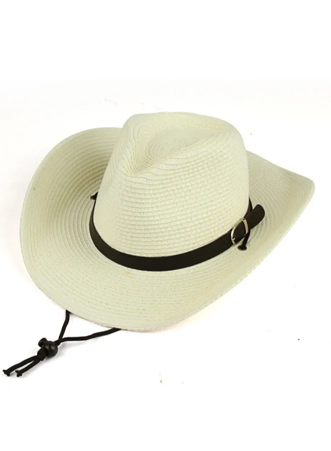 JOLLY Casual Straw Cowboy Hat White/Black