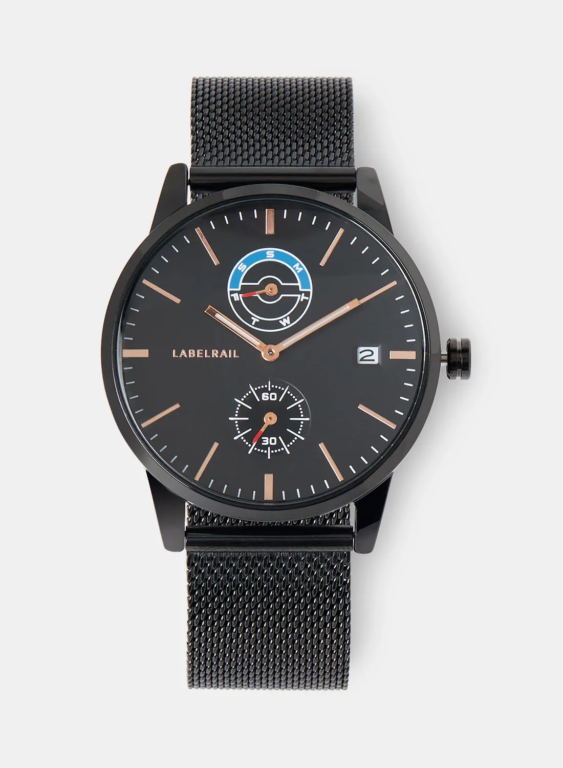 LABEL RAIL Men's Stainless Steel Quartz Watch