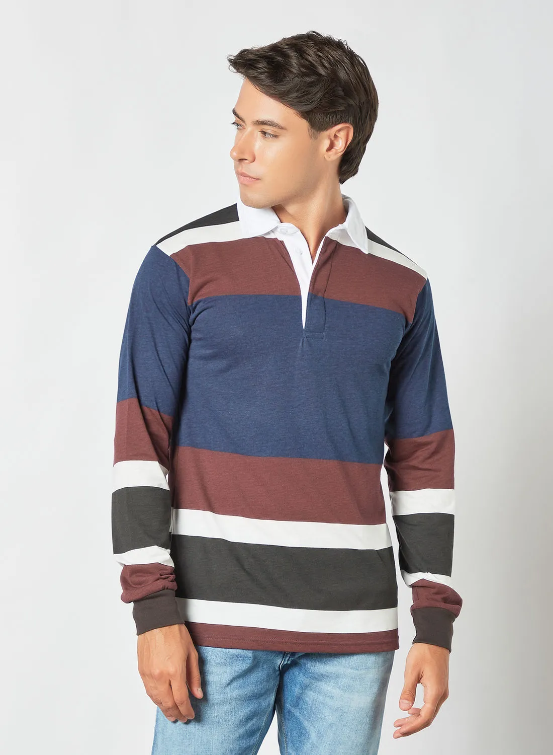 STATE 8 Stripe Polo T-Shirt Multicolour
