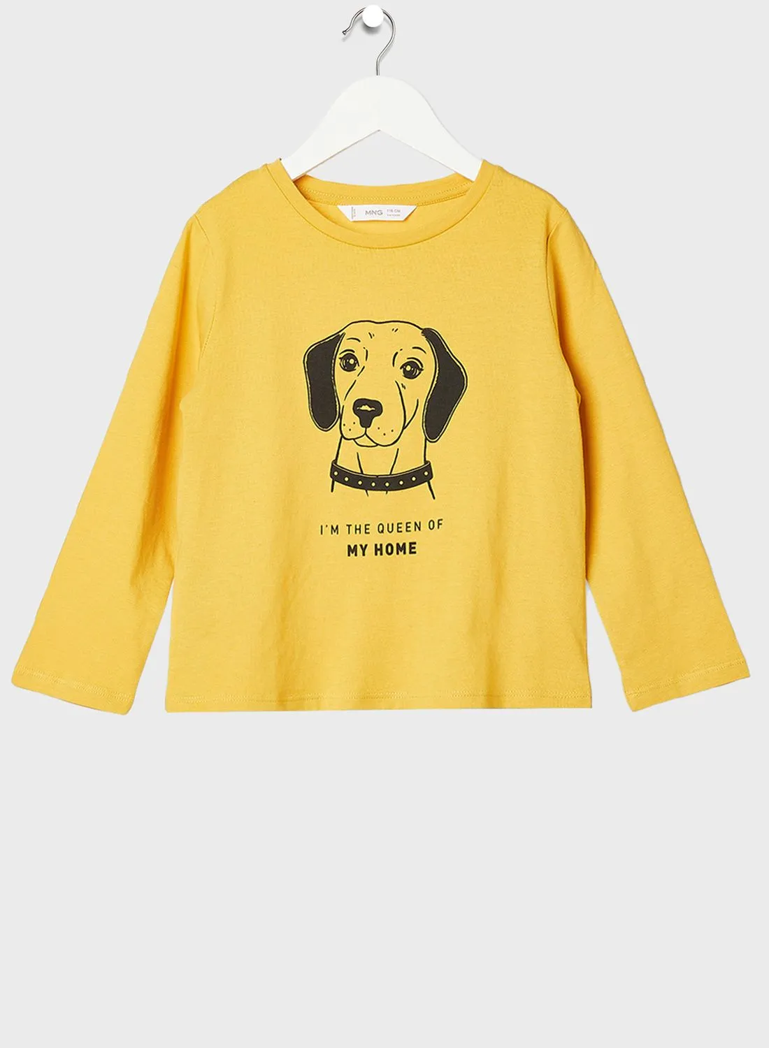 MANGO Infant Dog Printed Long Sleeve T-Shirt