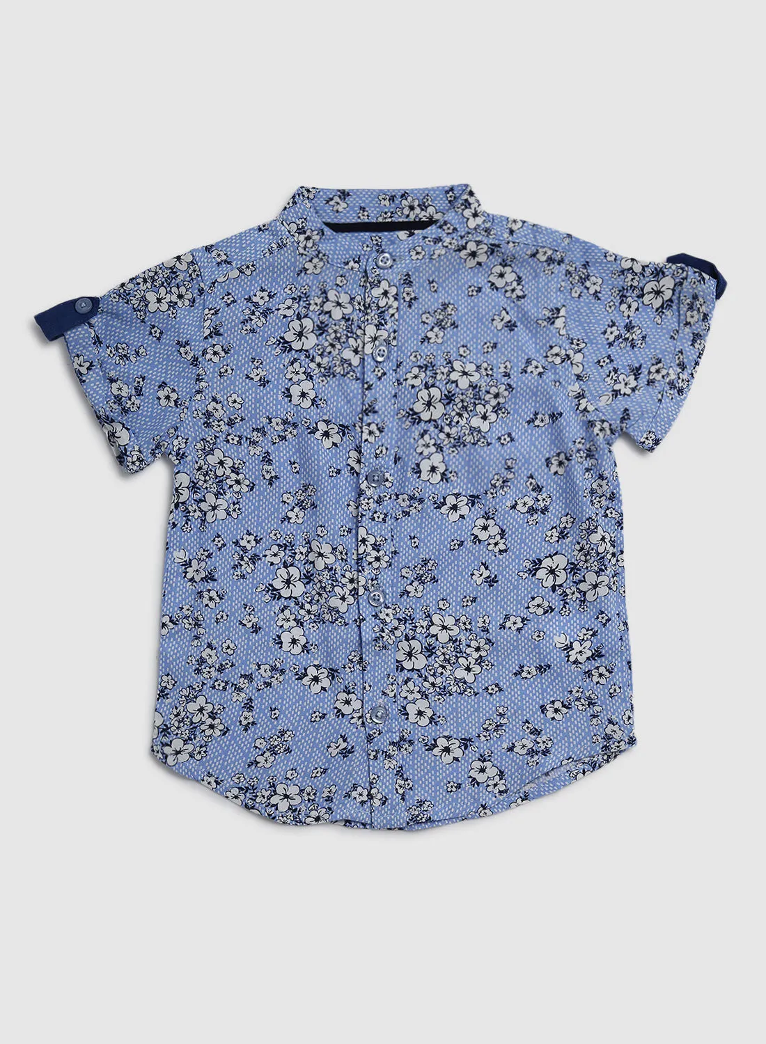 قميص أطفال ولادي بأكمام قصيرة ورقبة بياقة ياقة من زارافا متعدد الألوان