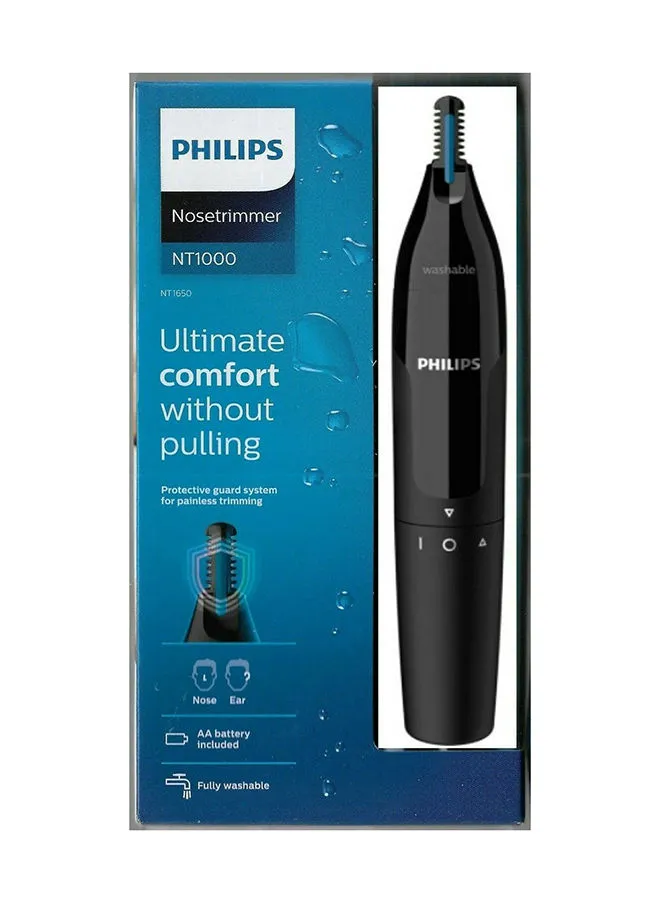 Philips Nose & Ear Trimmer NT1650/16, 2 Years Warranty Black 3.4*19*11cm
