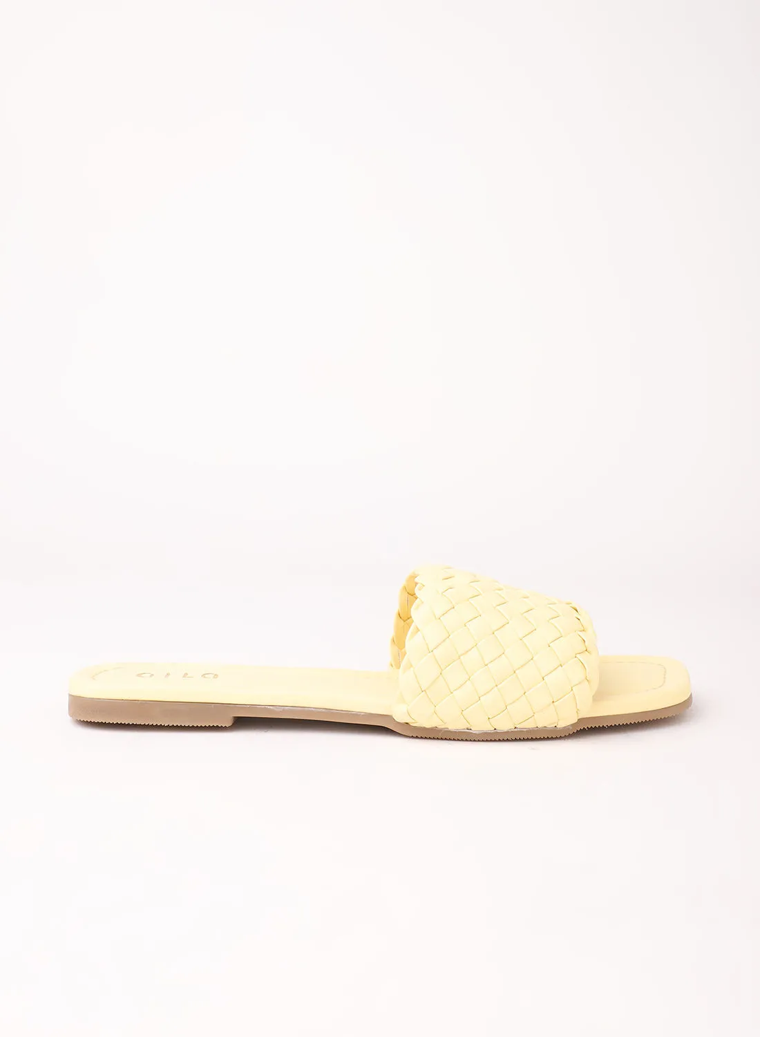 Aila Casual Flat Sandals Yellow