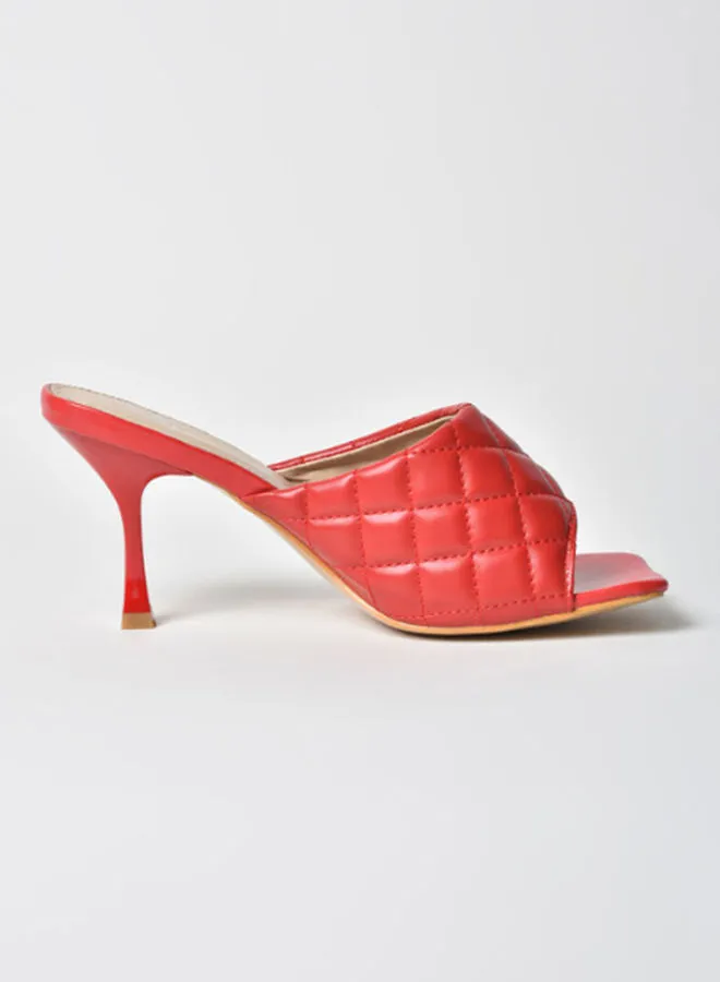 Jove Stylish Heeled Sandals Red