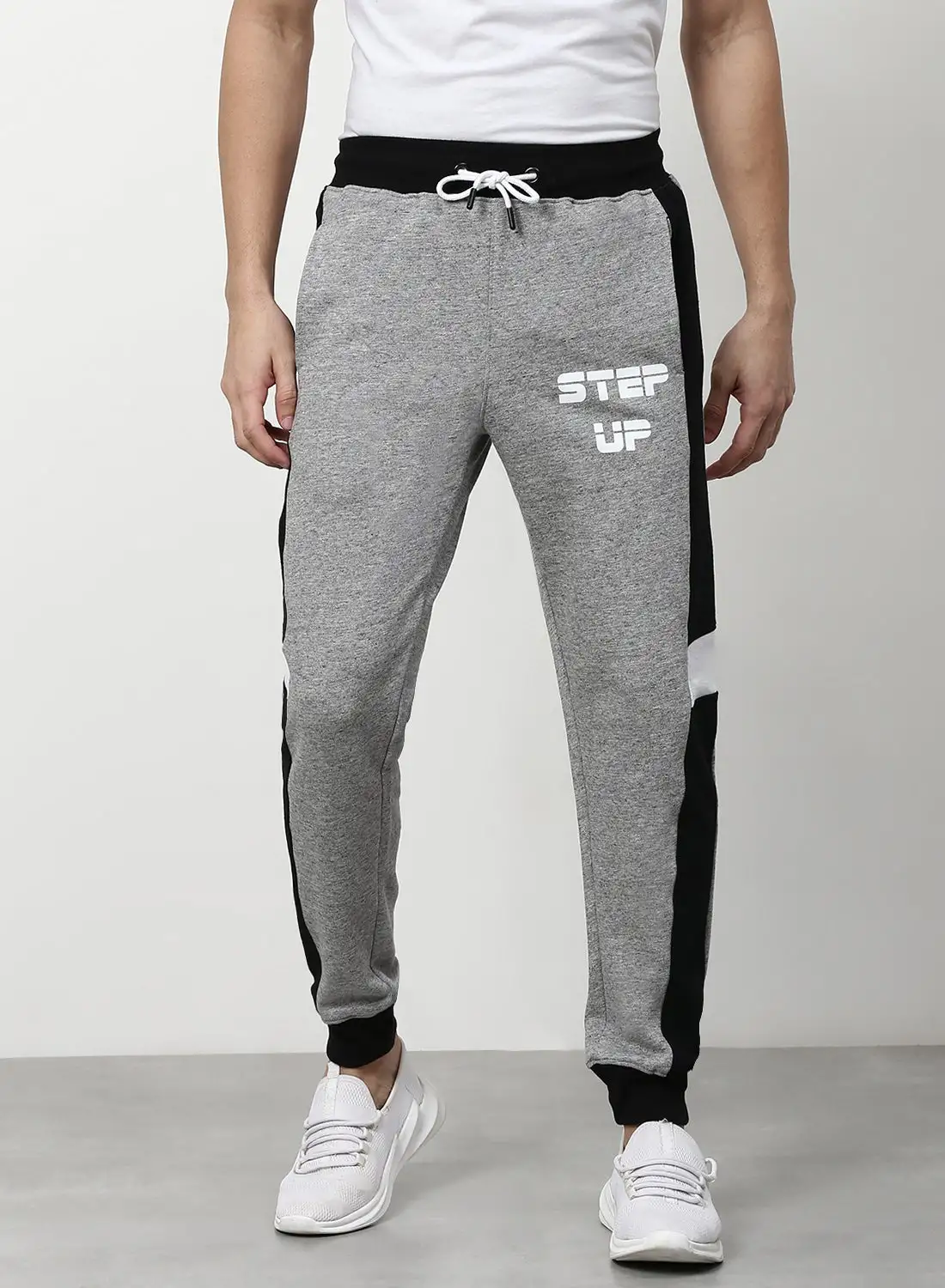 ABOF Regular Fit Joggers Light Grey/Charcoal