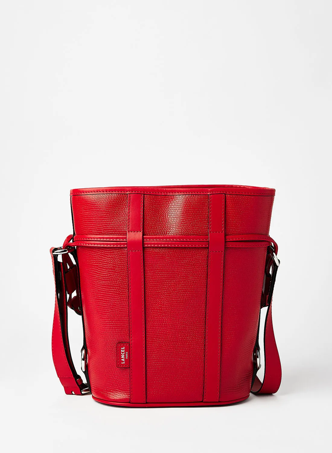 Lancel Elsa Bucket Bag Red