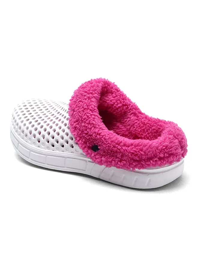 OUTAD Breathable Fur Anti-skid Slide White/Pink