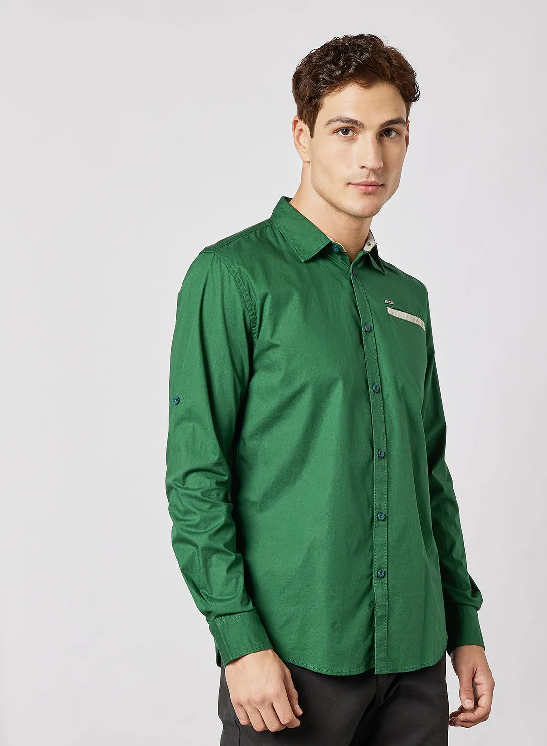 ABOF Regular Fit Shirt Forest Green