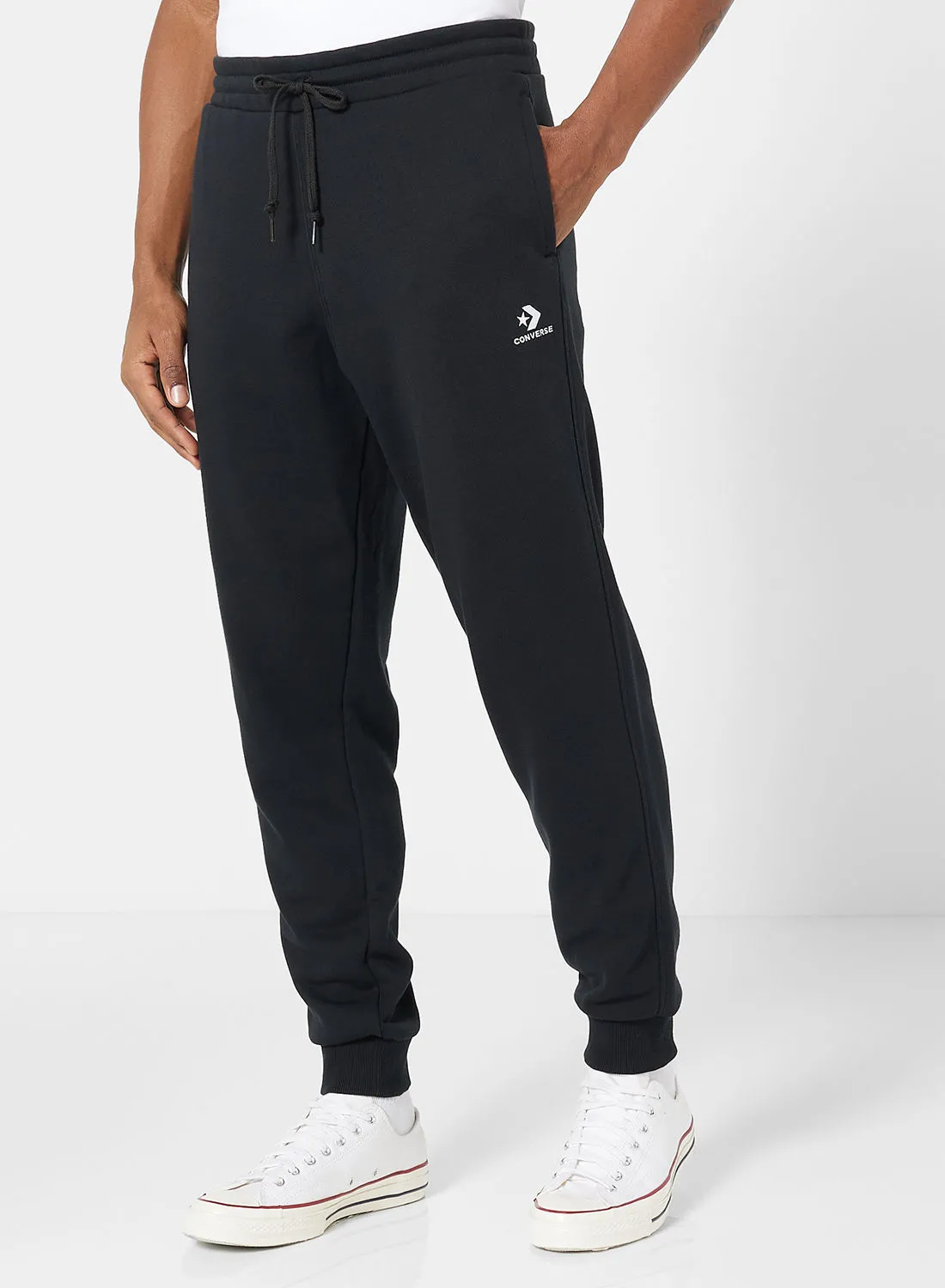 CONVERSE Embroidered Star Sweatpants Black