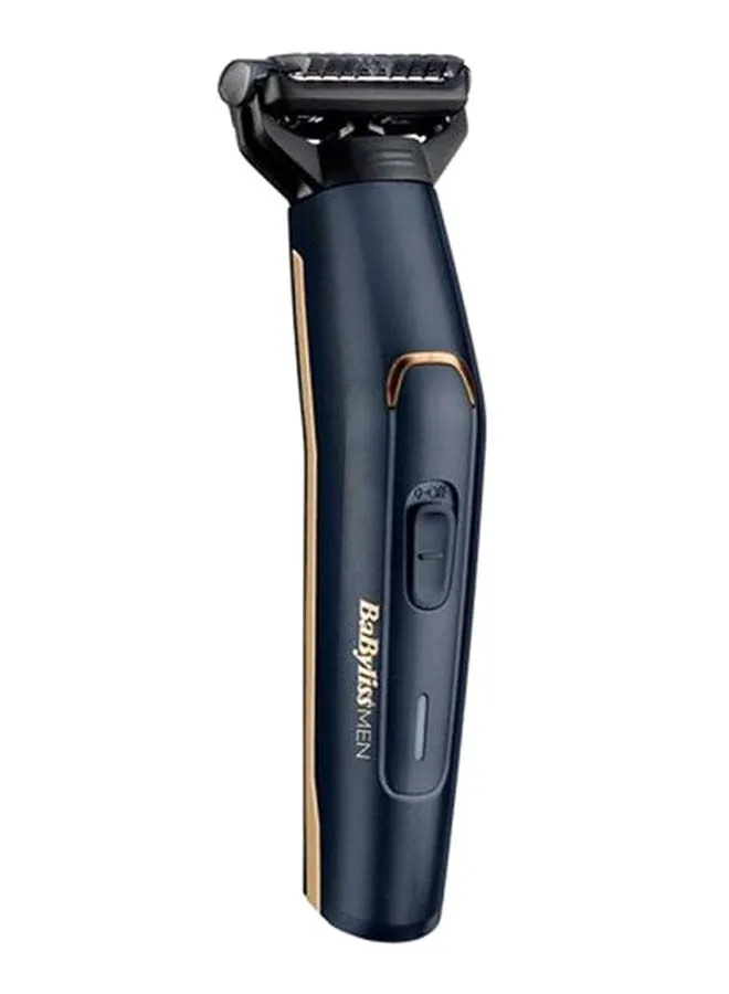 babyliss Body Groomer For Men - Versatile Body Grooming Options With Long Battery Life Three Comb Attachments Included Precise Trimming Performance And 8 Hour Charge 70 Min Run Time - BG120SDE, Navy Blue Black/Gold