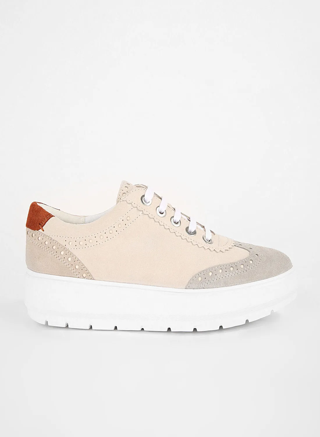 GEOX Casual Sneakers Cream/Lt Grey