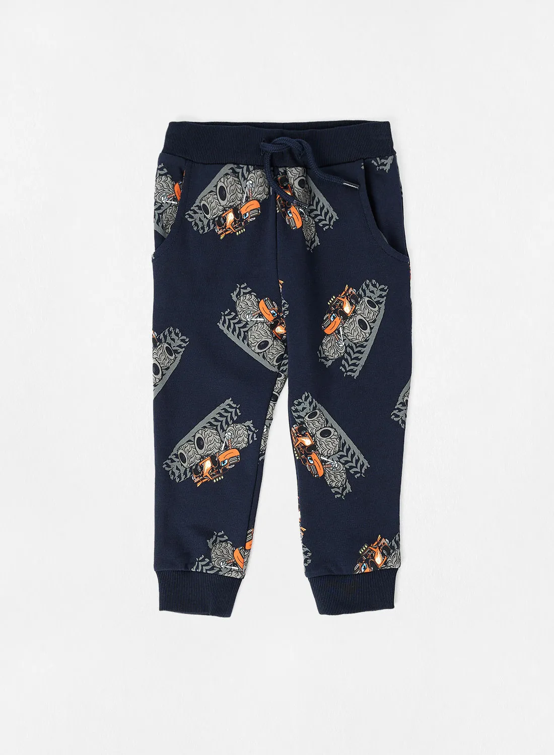 NAME IT Kids All-Over Print Sweatpants Navy