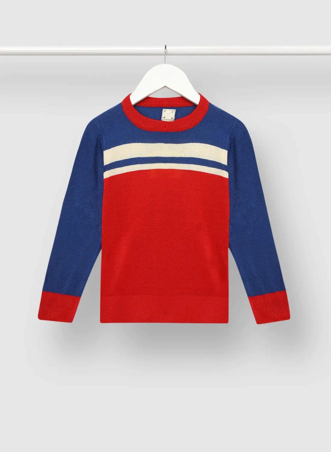 NEON Boy Casual Long Sleeve Sweater Blue/Red