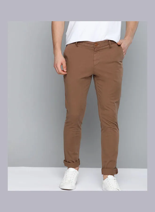 Mast & Harbour Casual Mid-Rise Pants Brown