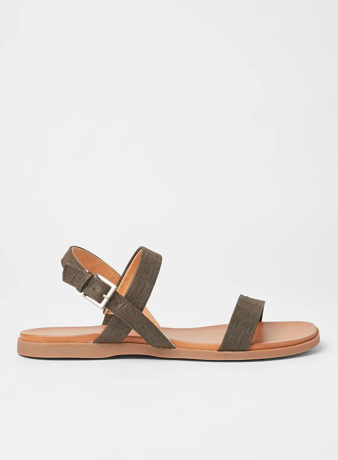 CALL IT SPRING Elillan Buckle Flat Sandals Olive