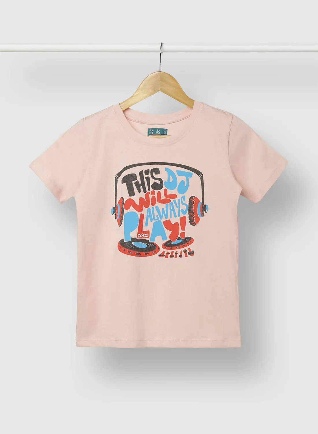 RAHA Boys Printed T-Shirt Pink / Blue