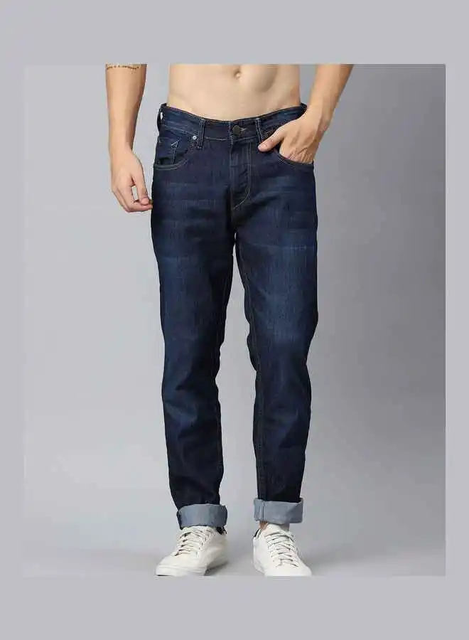 HERE&NOW Slim Fit Mid-Rise Jeans indigo