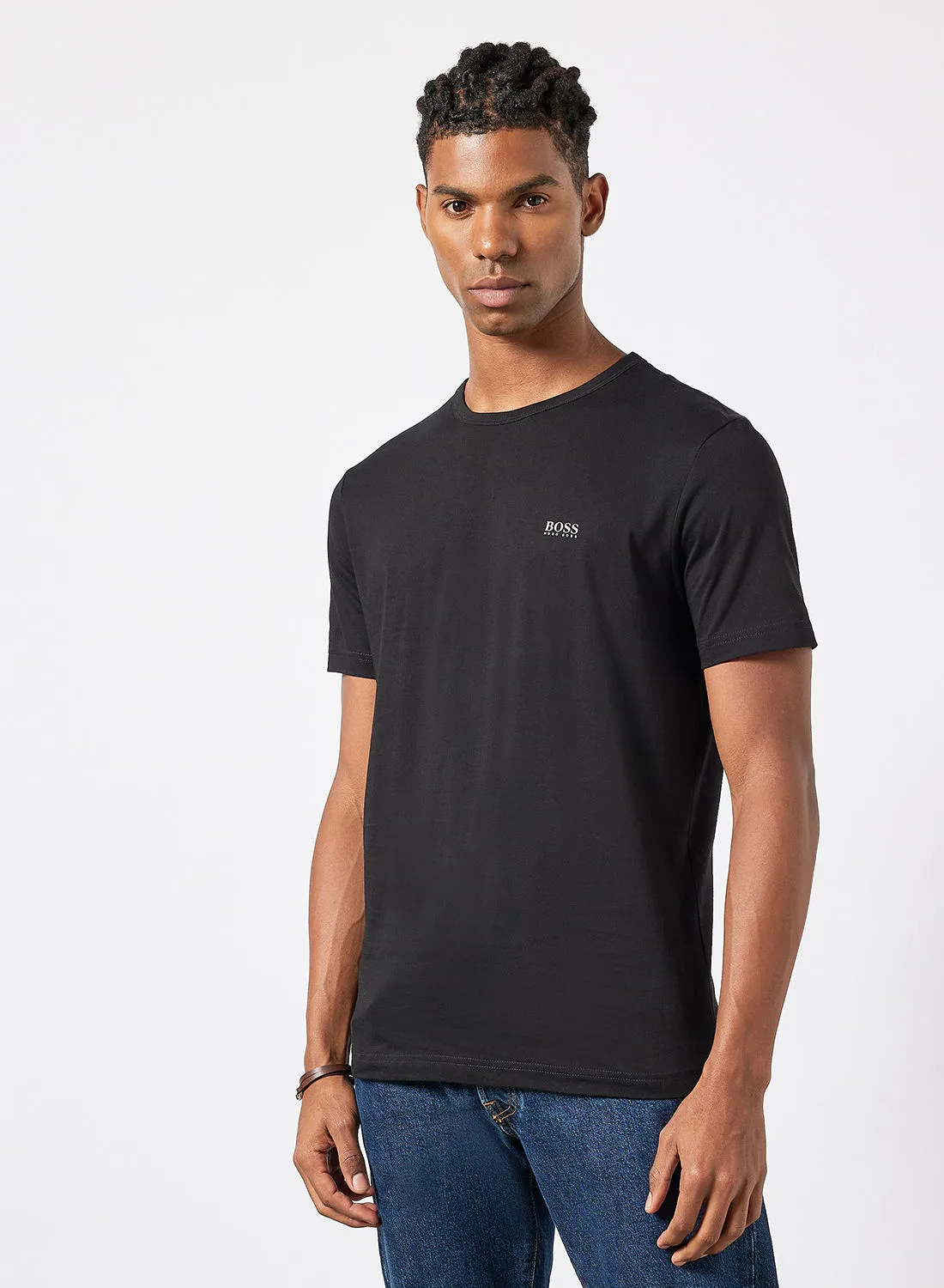 BOSS Logo Print T-Shirt Black