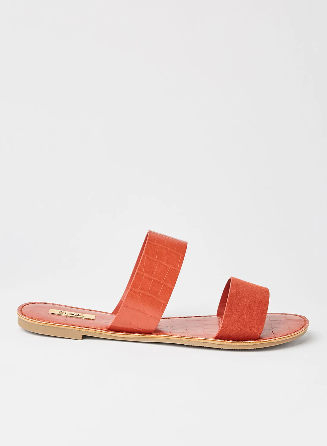 Qupid Athena Flat Sandals Brick
