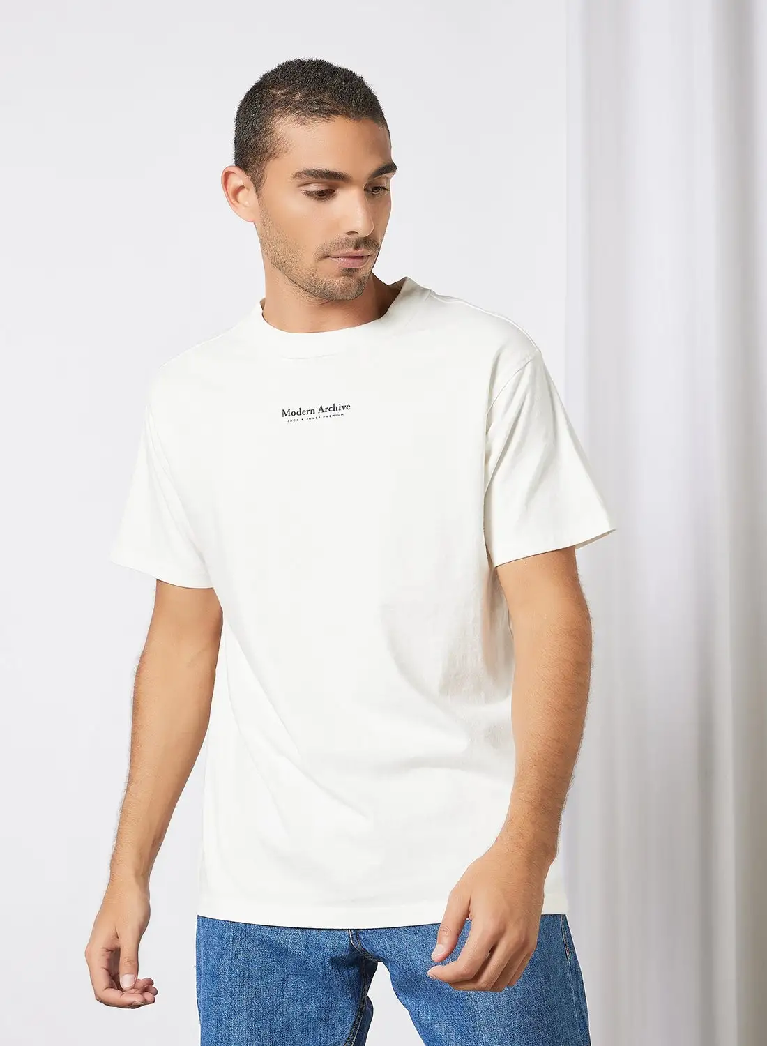JACK & JONES Basic Plain T-Shirt White