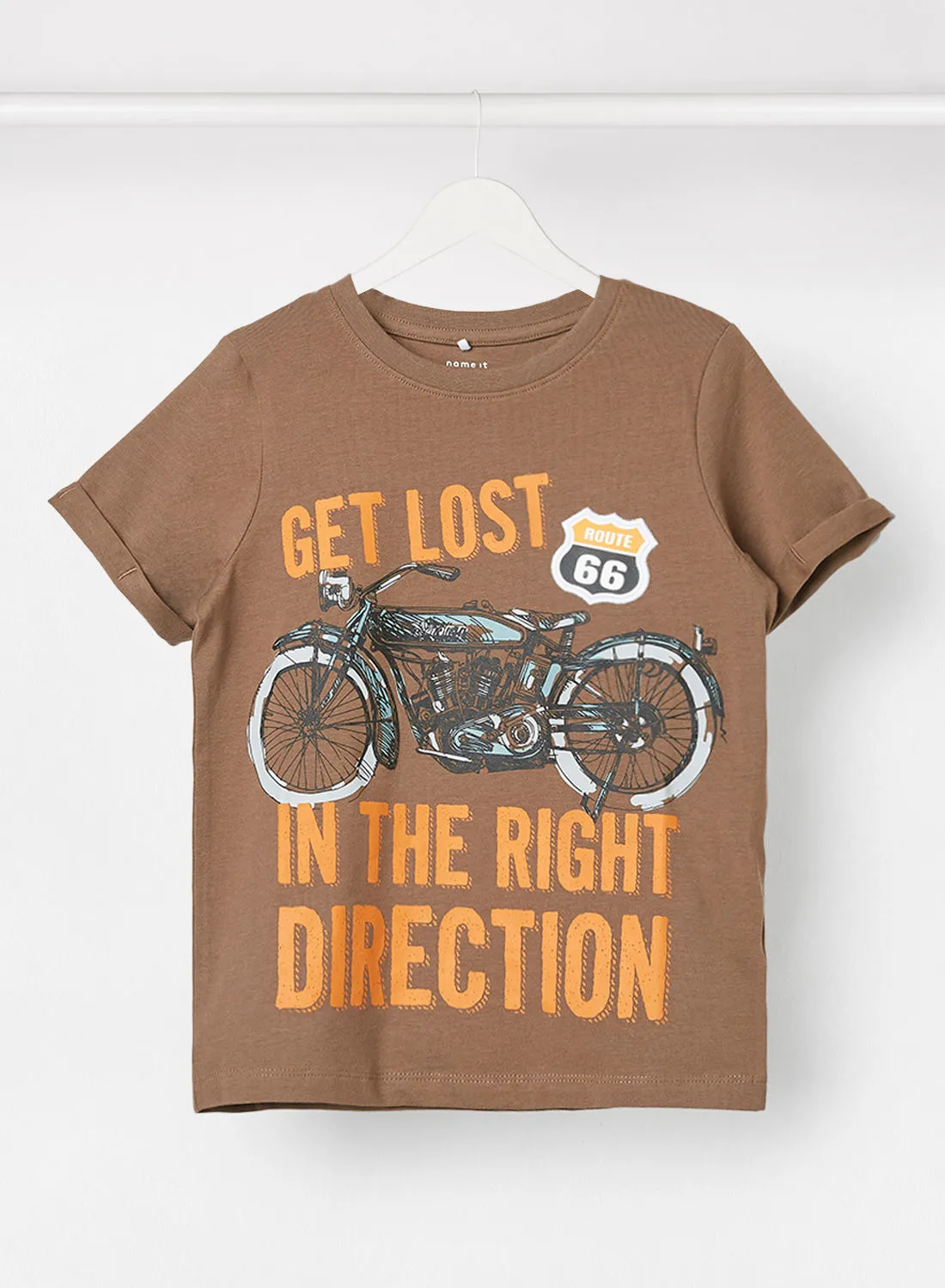 NAME IT Kids/Teen Biker T-Shirt Stone Gray