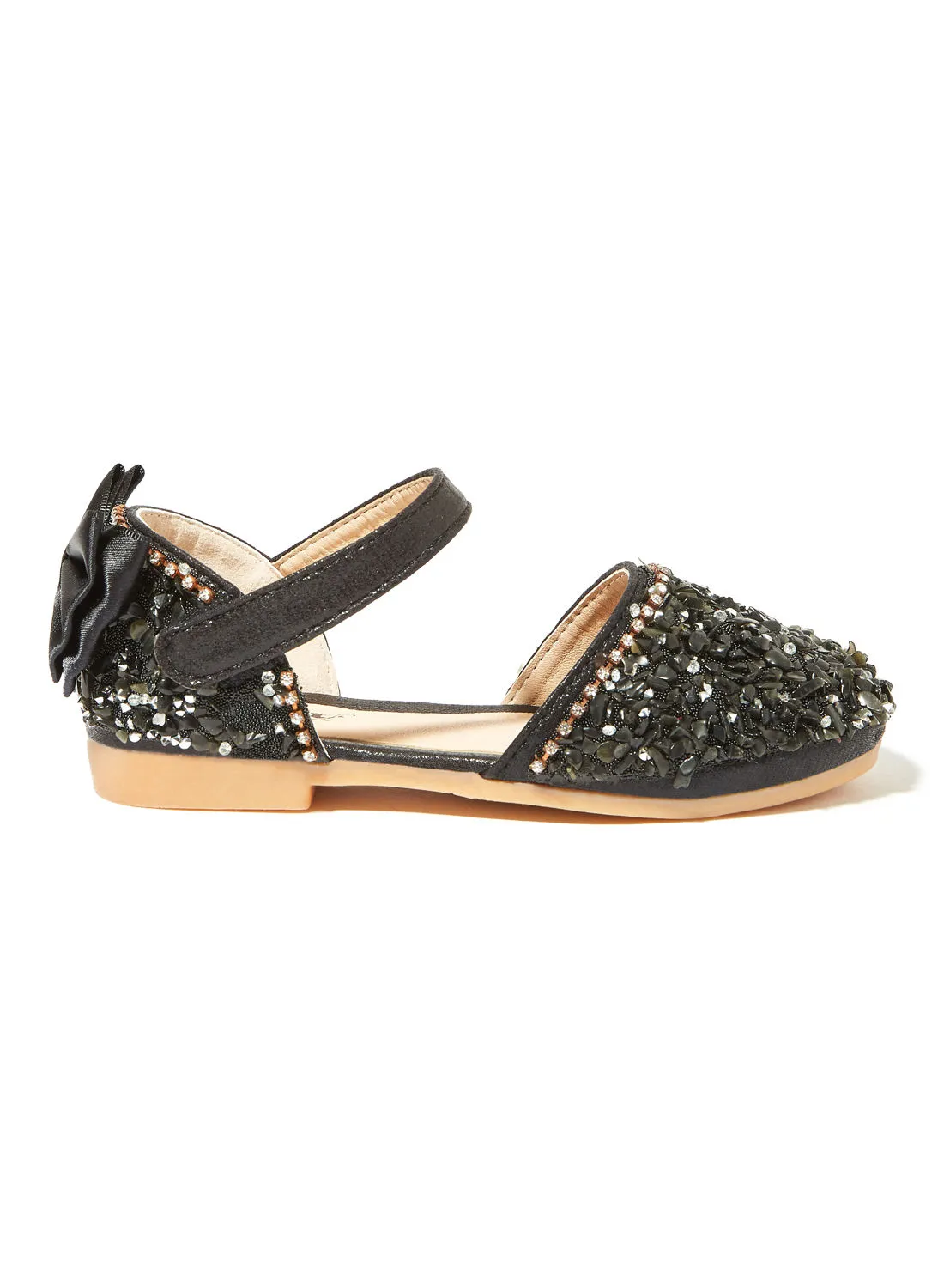 حذاء باليرينا للفتيات من Hoppipola باللون الأسود