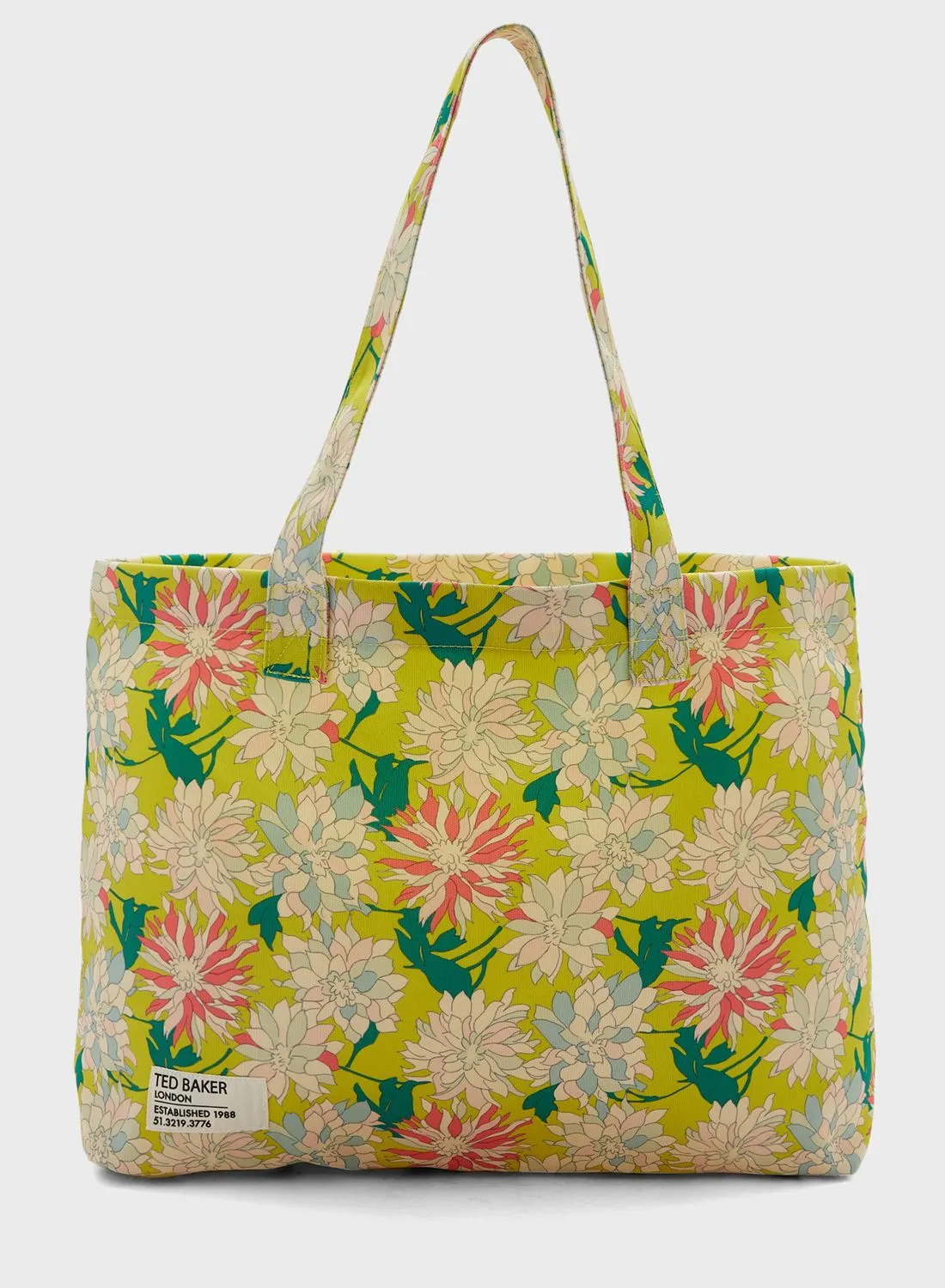 Ted Baker Kathyy Floral Printed Canvas Tote Bag