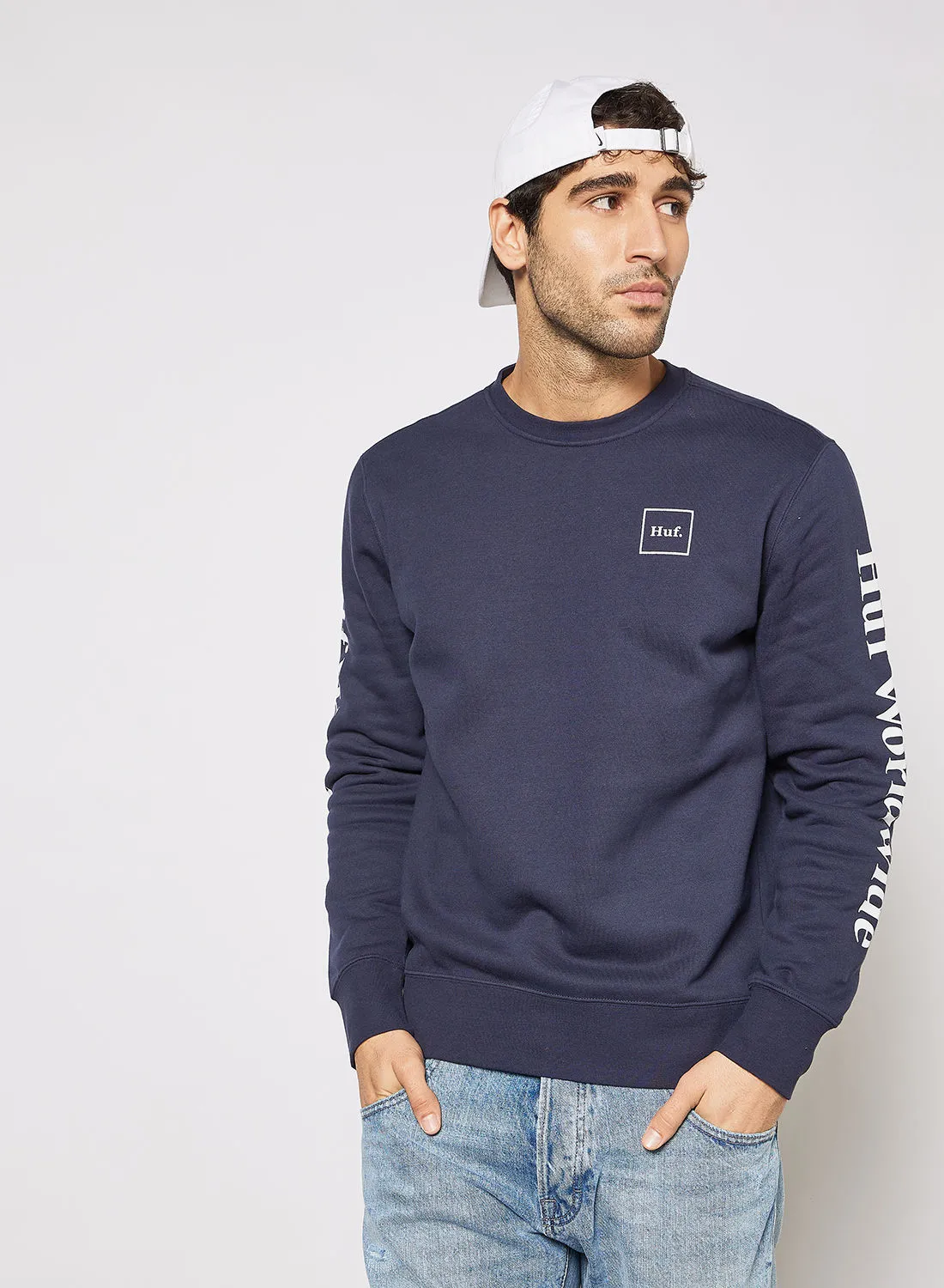 HUF Essentials Domestic Sweatshirt Navy