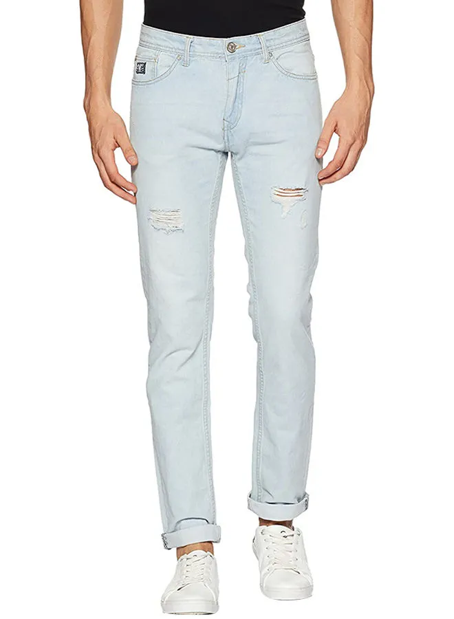 alcott Ripped Straight Fit Jeans Light Blue