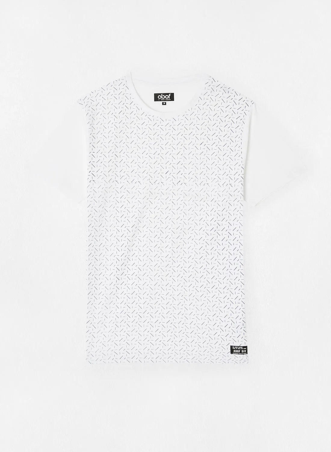 ABOF Printed Regular Fit Round Neck T-Shirt Pearl White