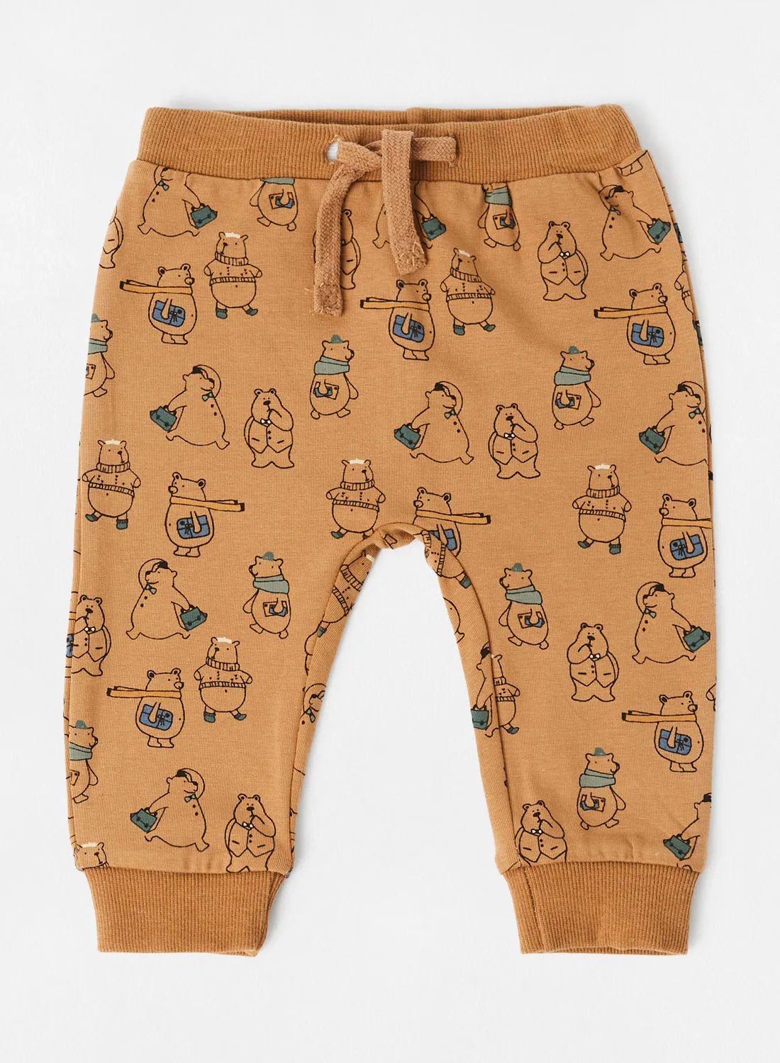 NAME IT Baby All-Over Print Pants Toasted Coconut