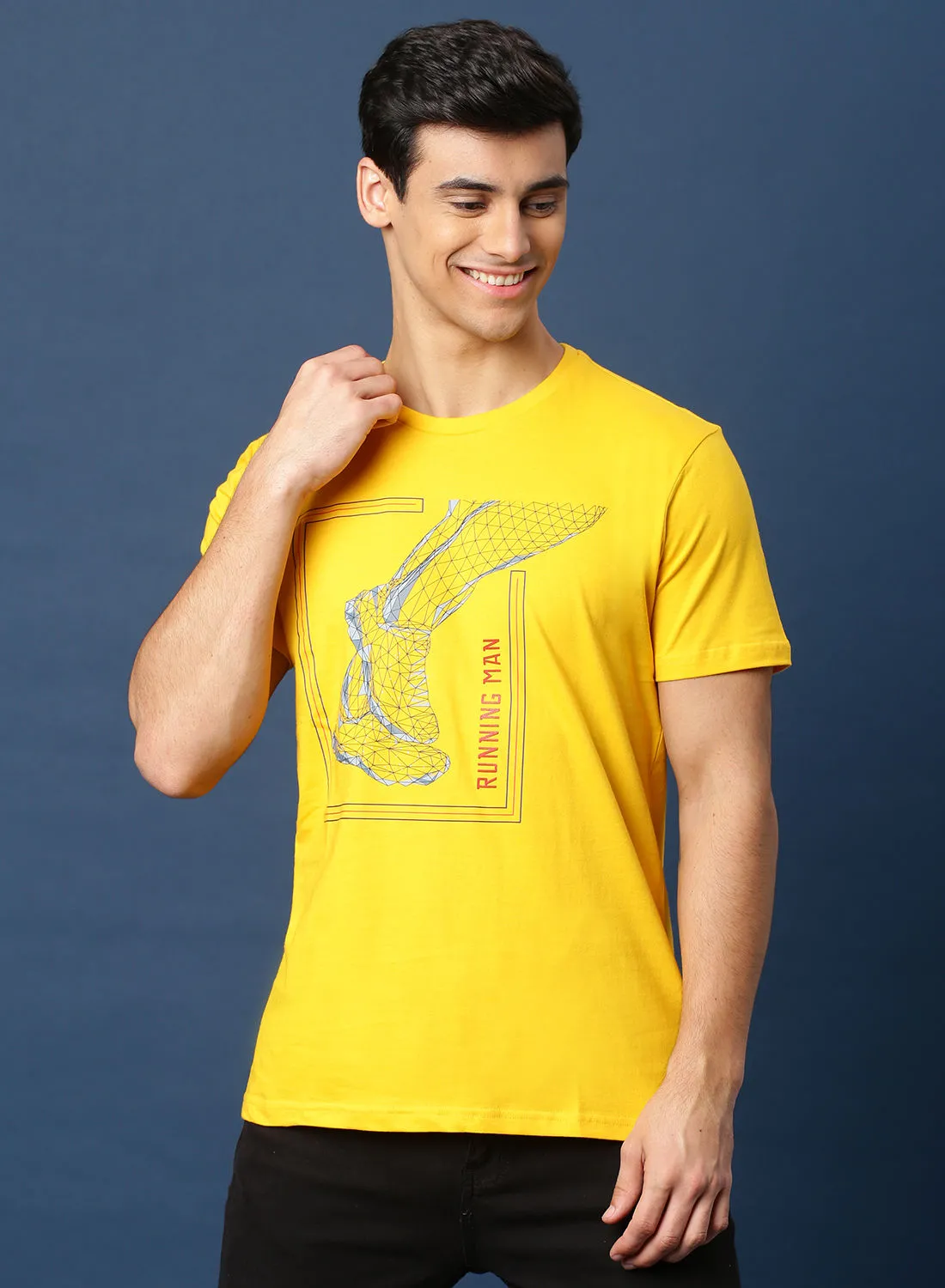 DRIP Casual Graphic Printed T-Shirt Lemon Yellow