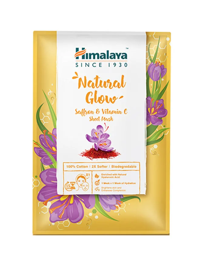 Himalaya Natural Glow Saffron And Vitamin-C Sheet Mask 30ml