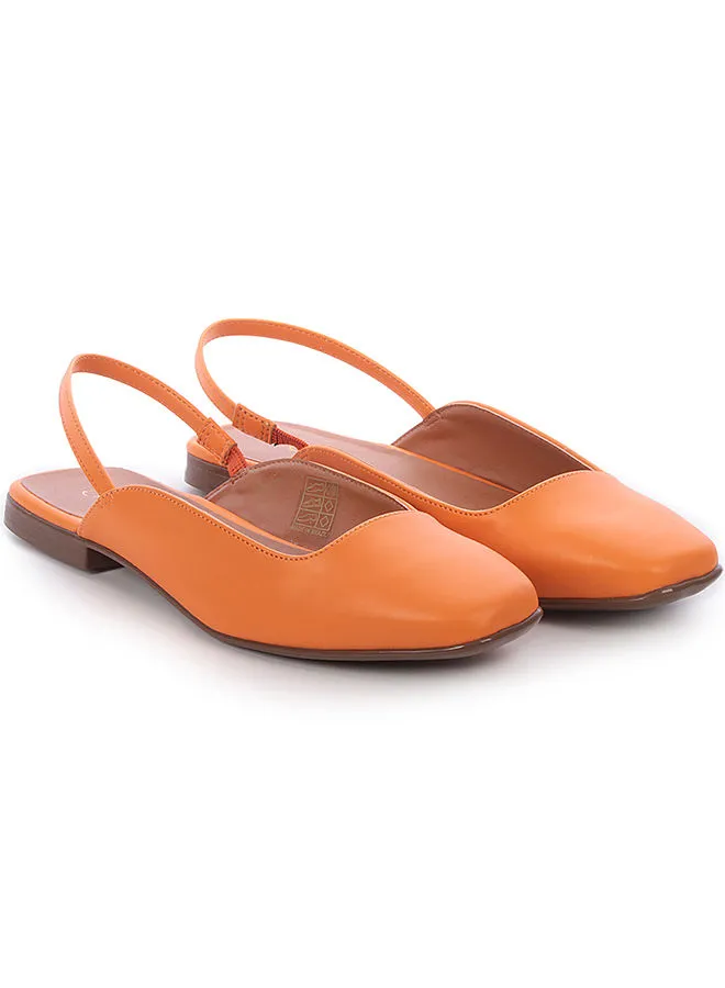 Geoomnii Miles Dyed Flat Sandals Orange
