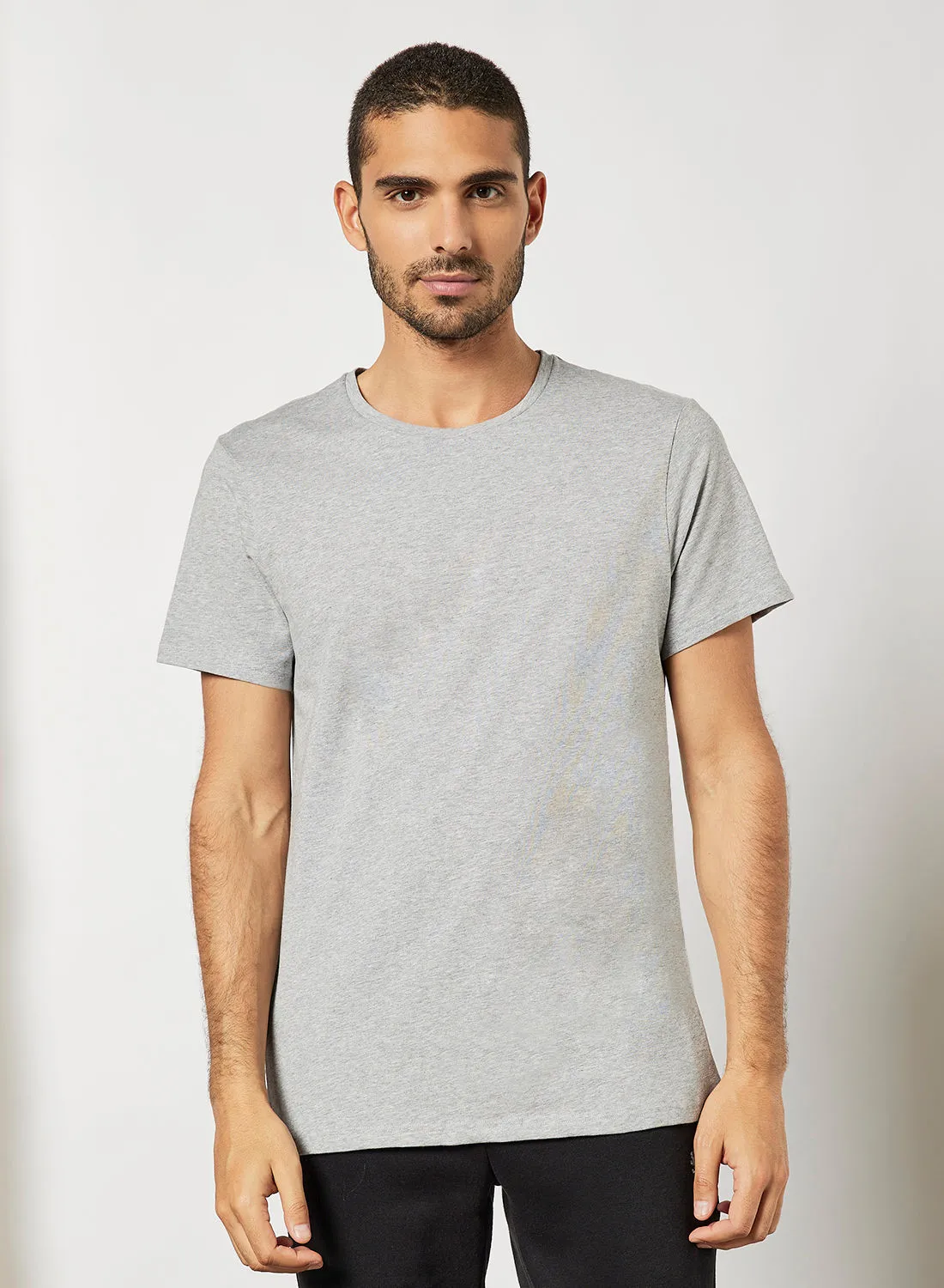 Bread and Boxers Basic Crew Neck T-Shirt Grey