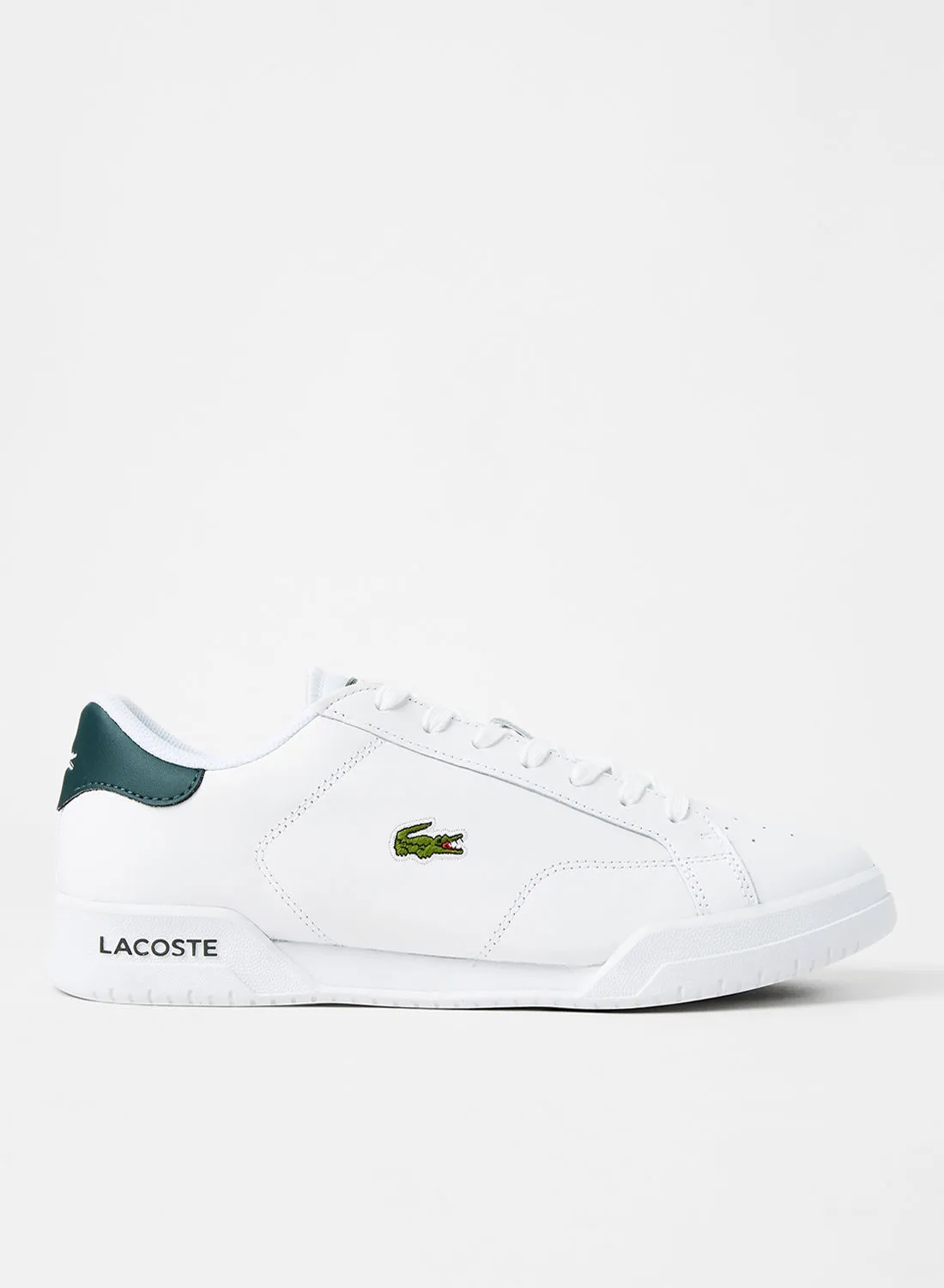 LACOSTE Twin Serve Leather Sneakers White/Dark Green