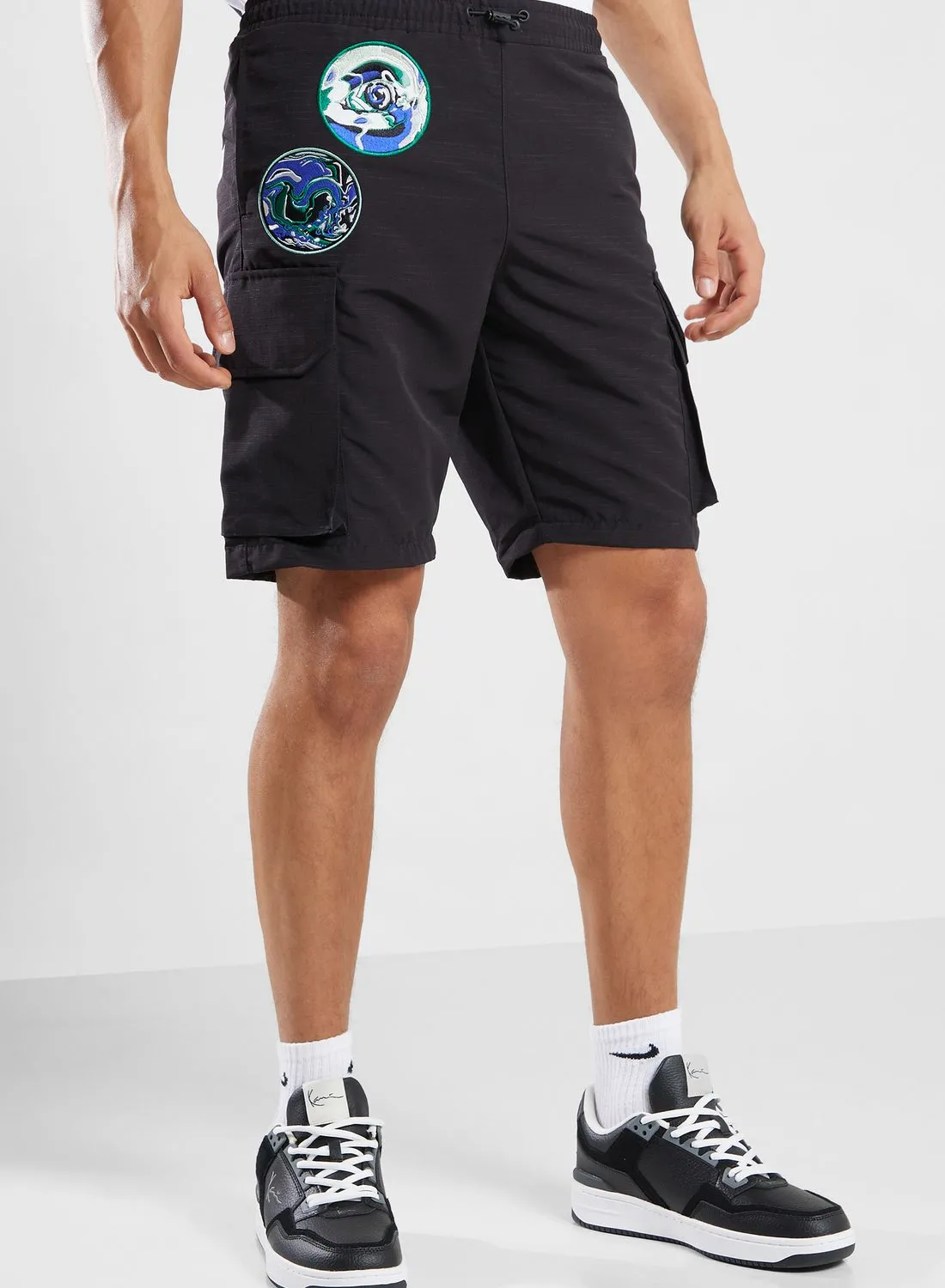 Karl Kani Retro Patched Shorts