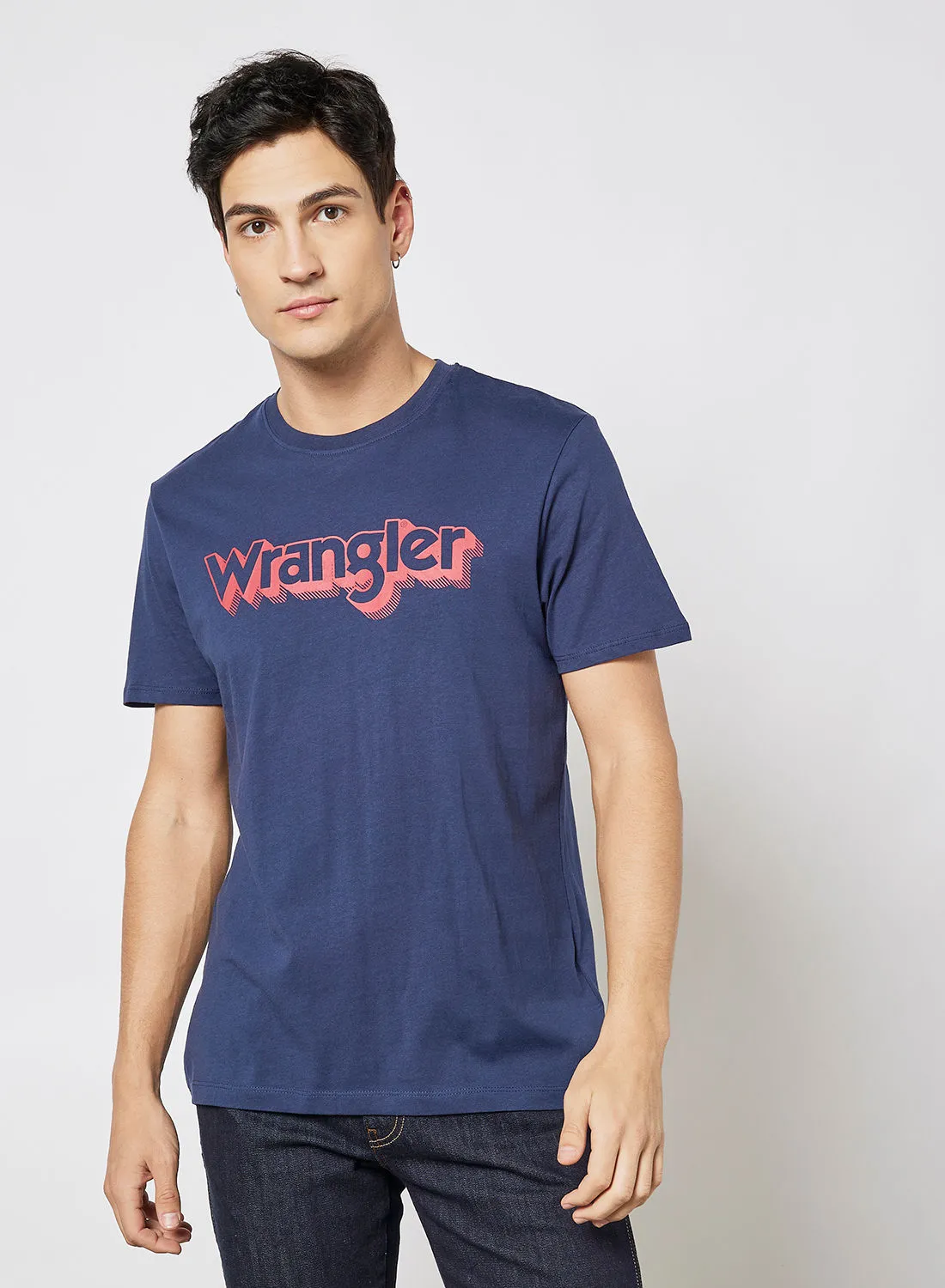 Wrangler Logo Short Sleeve T-Shirt Navy