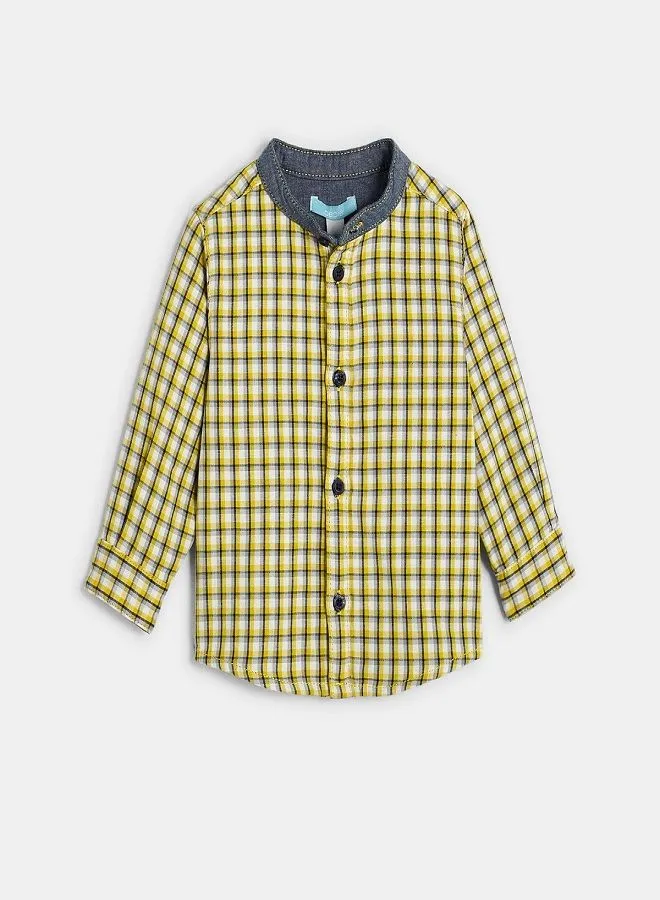 OBAIBI Checkered Shirt Yellow