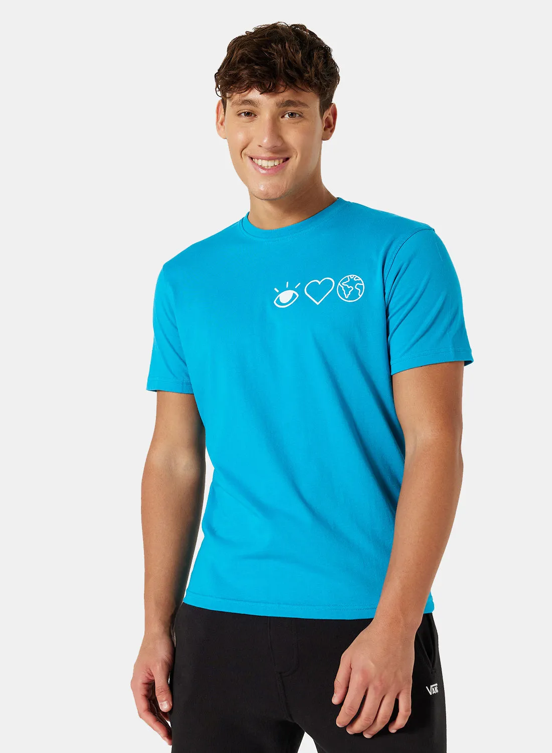 Sivvi x D'Atelier Eco-Friendly Logo Crew T-Shirt Blue