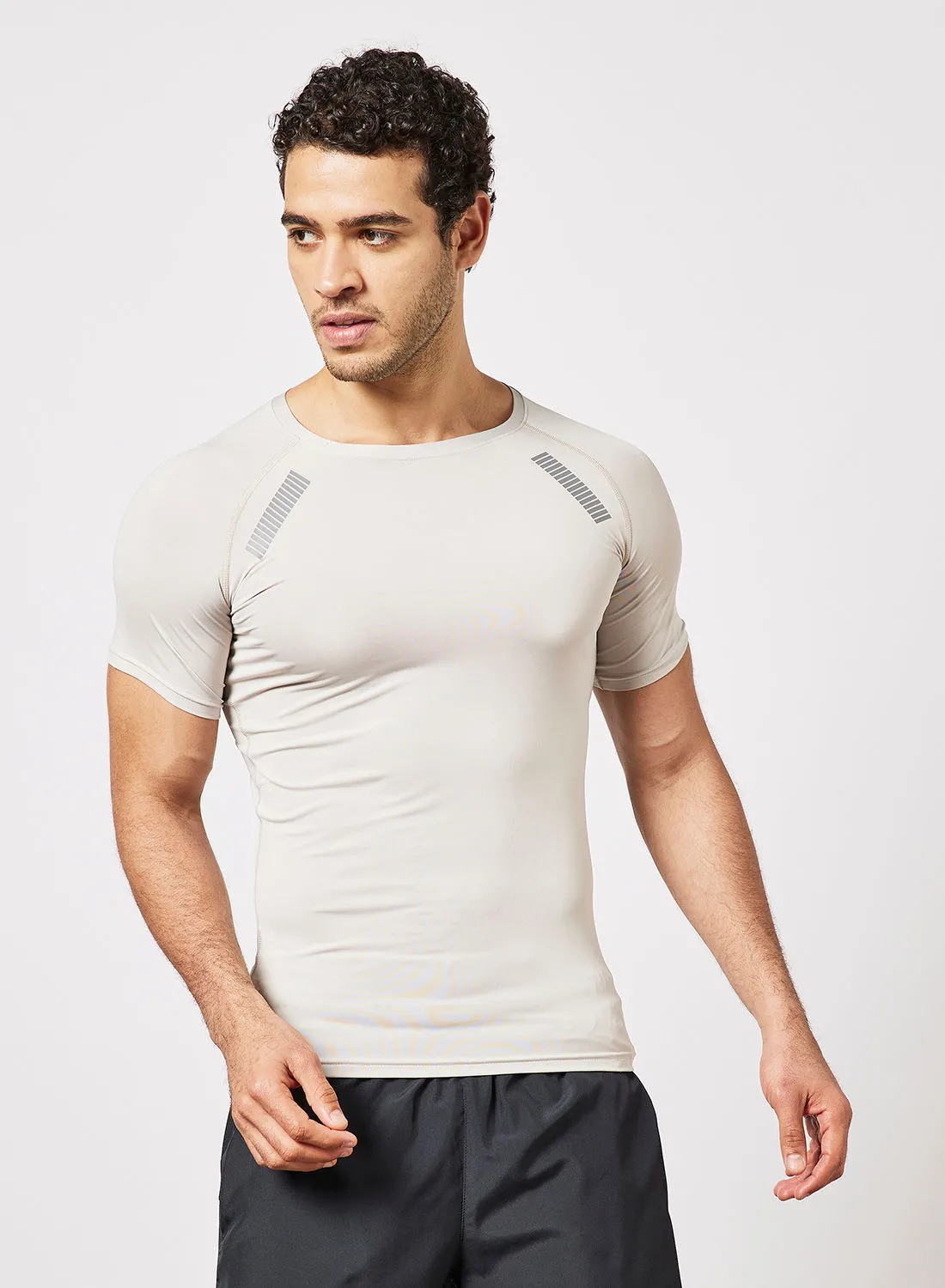 STATE 8 Active Sports T-Shirt رمادي فاتح