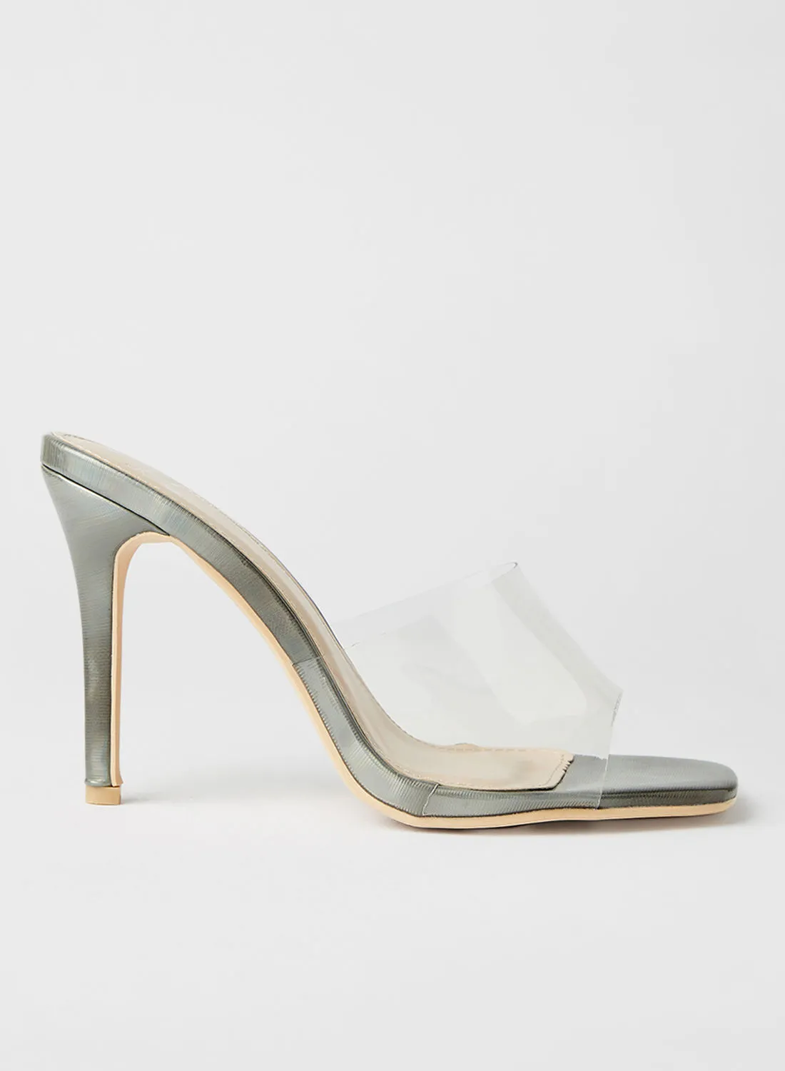 Jove Stylish Comfort Heeled Shoes Silver