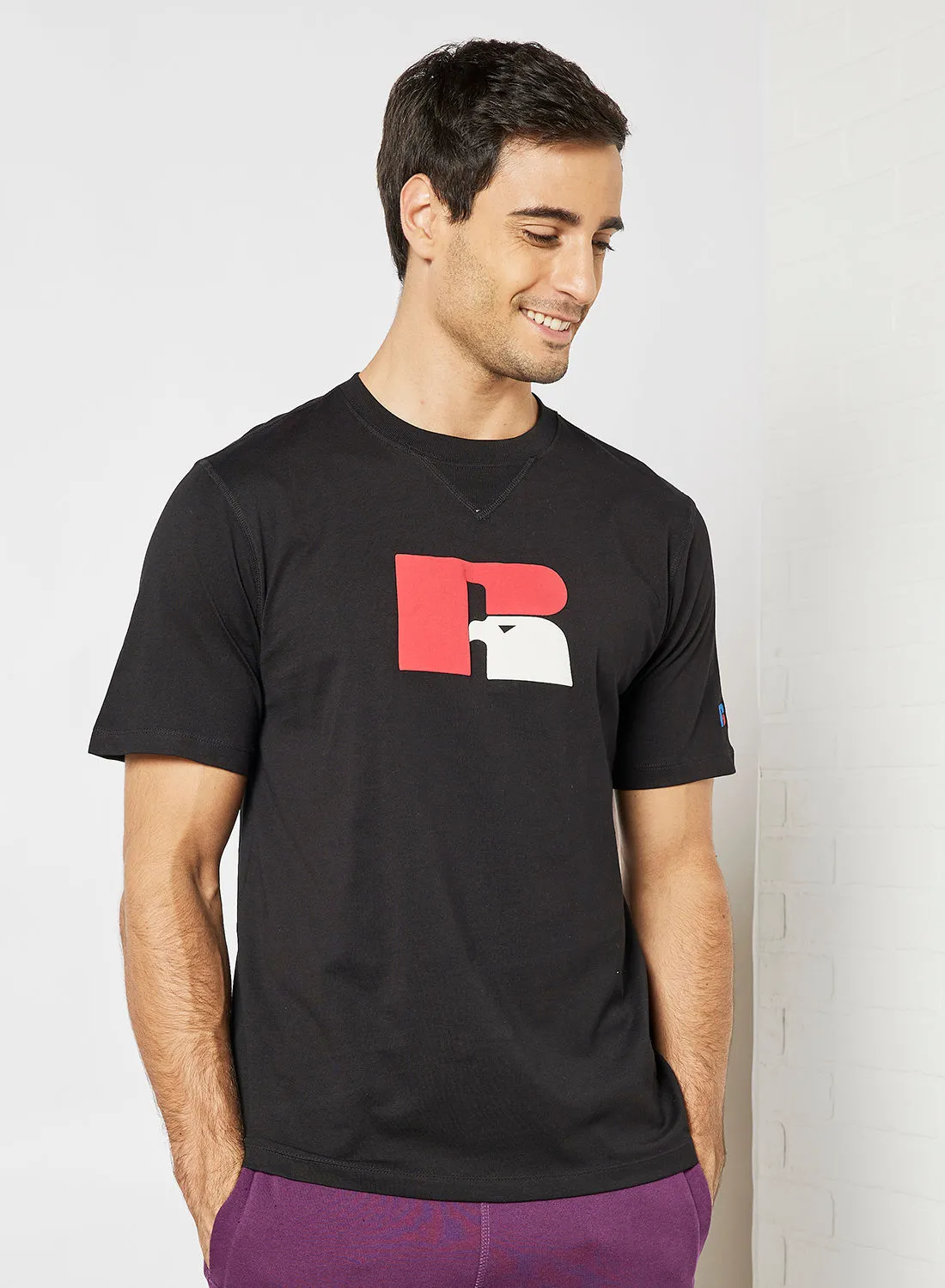 Russell Athletic Logo Crew T-Shirt Black