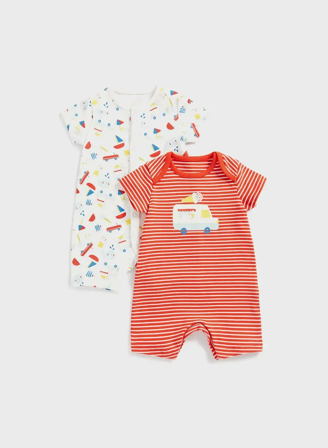 mothercare Infant 2 Pack Assorted Romper