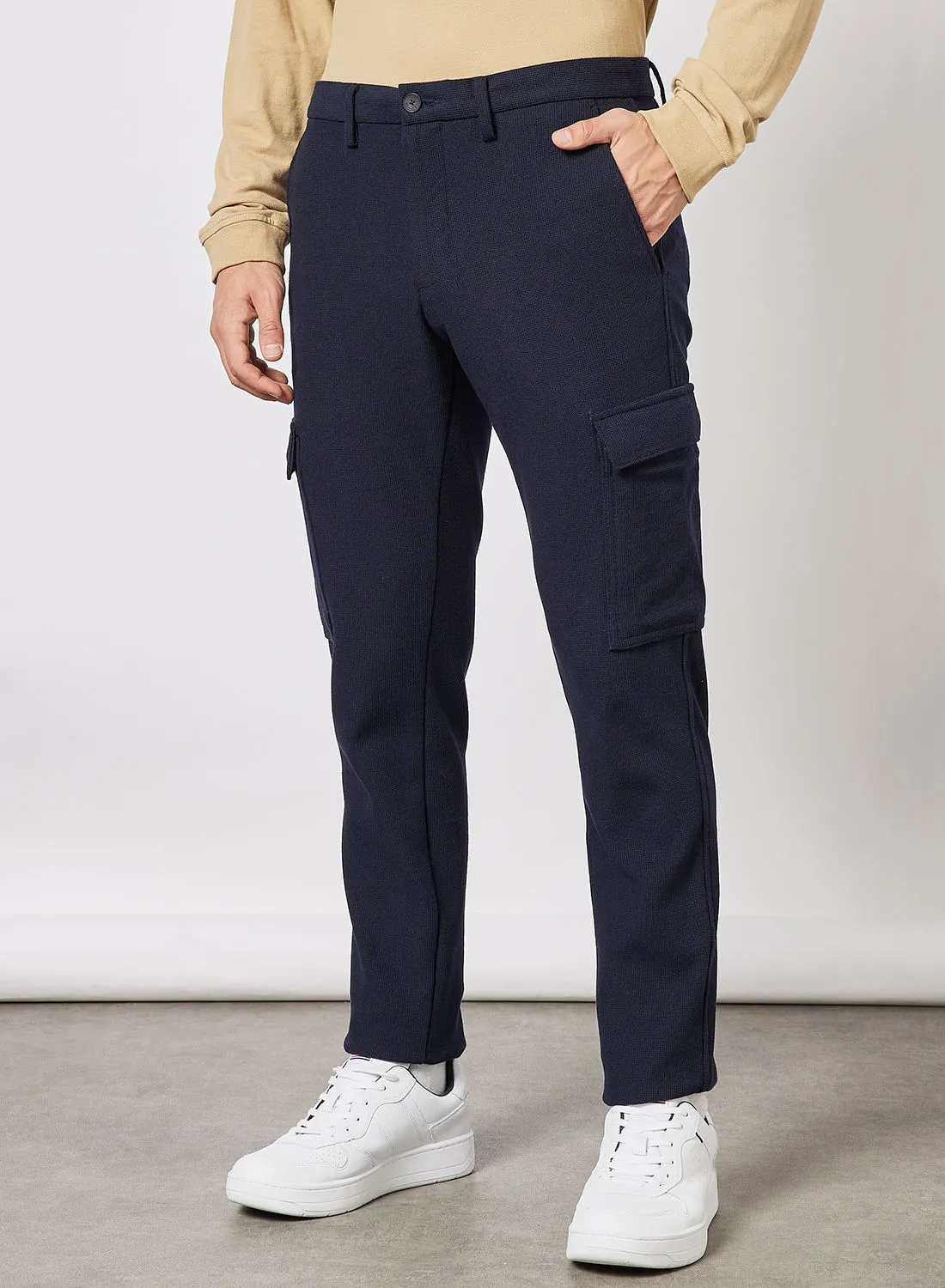 TOMMY HILFIGER Flex Tapered Cargo Trousers Navy