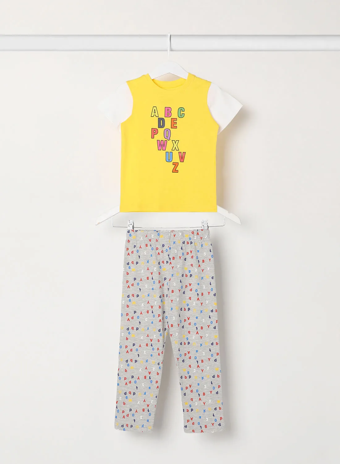 NEON Boys Round Neck Short Sleeve Pyjama Set Multicolour