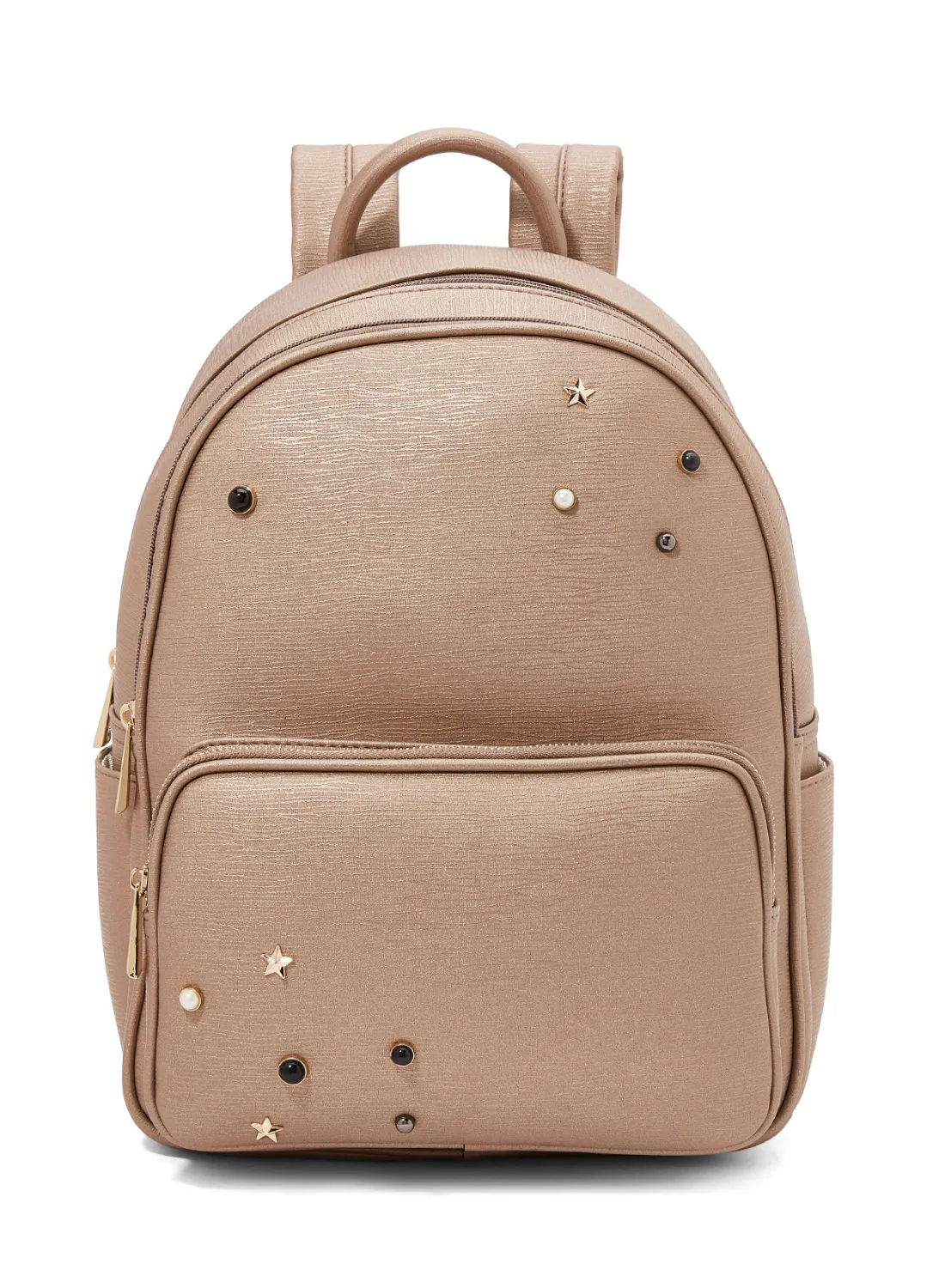 YUEJIN Faux Leather Backpack Gold