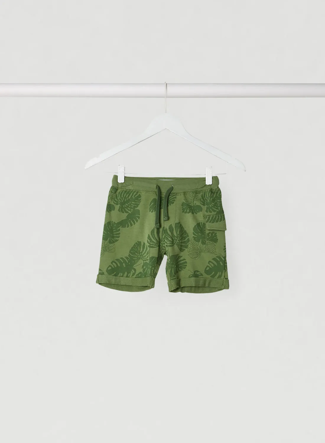 MINOTI Kids Printed Shorts Olive Aop