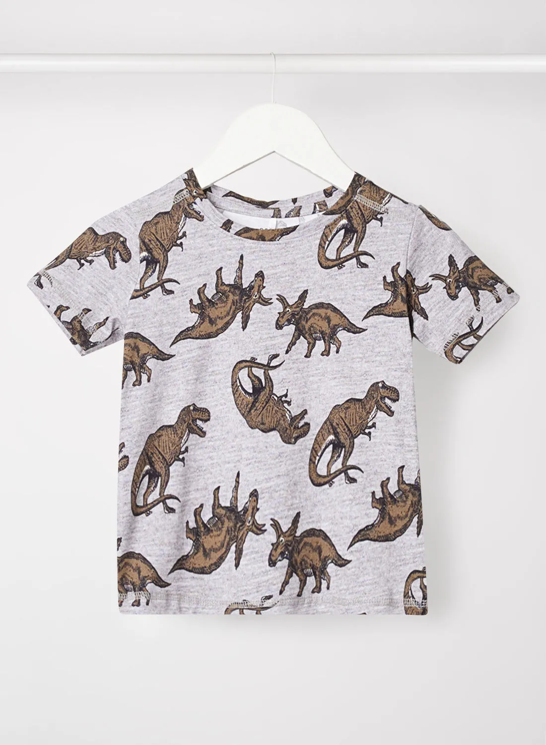 NAME IT Baby/Kids Dinosaur Print T-Shirt Grey