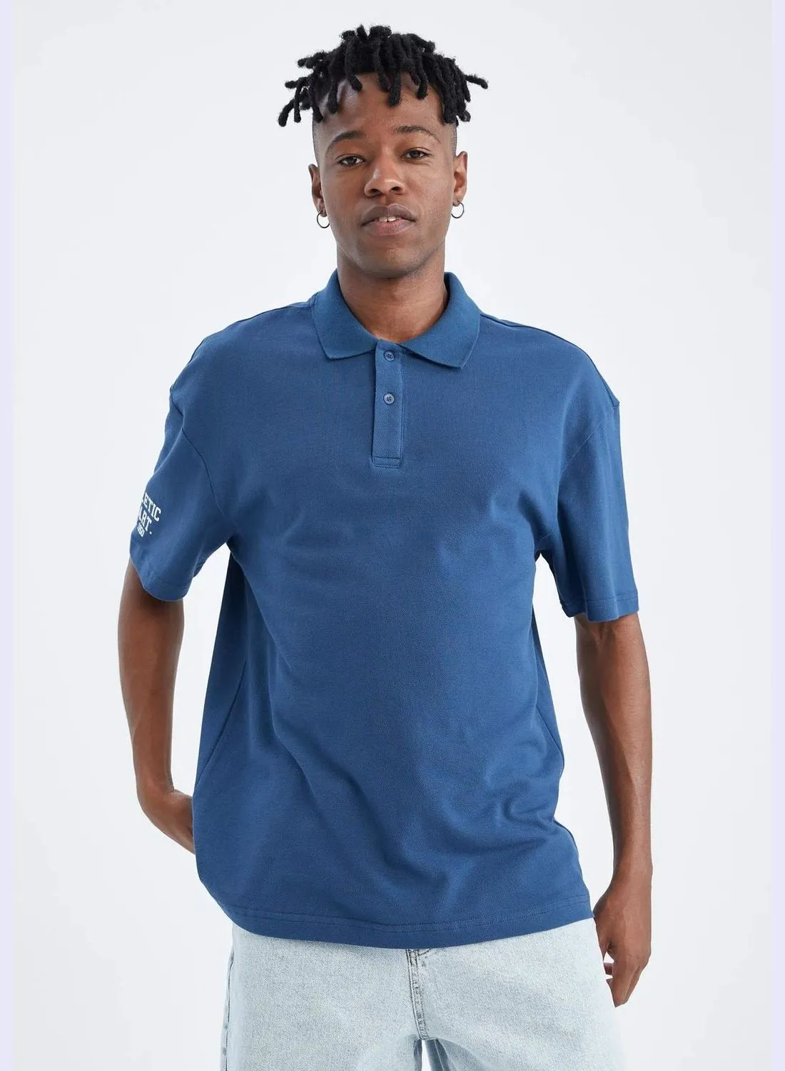 DeFacto Boxy Fit Shirt Collar Short Sleeve T-Shirt
